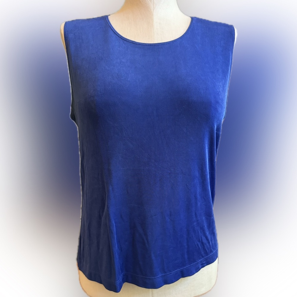 CHICO’S Blue Travelwear Tank Top beautiful color Chico’s 3 L/XL Very Good Cond